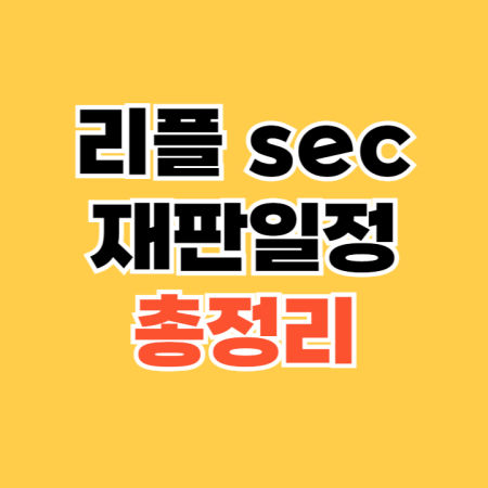 리플 sec 재판일정: 암호화폐의 미래를 좌우할 결정적 순간 2024